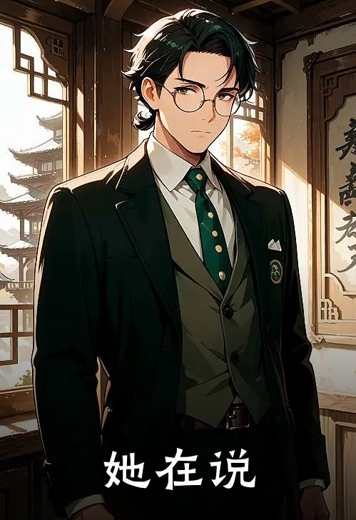 她在说